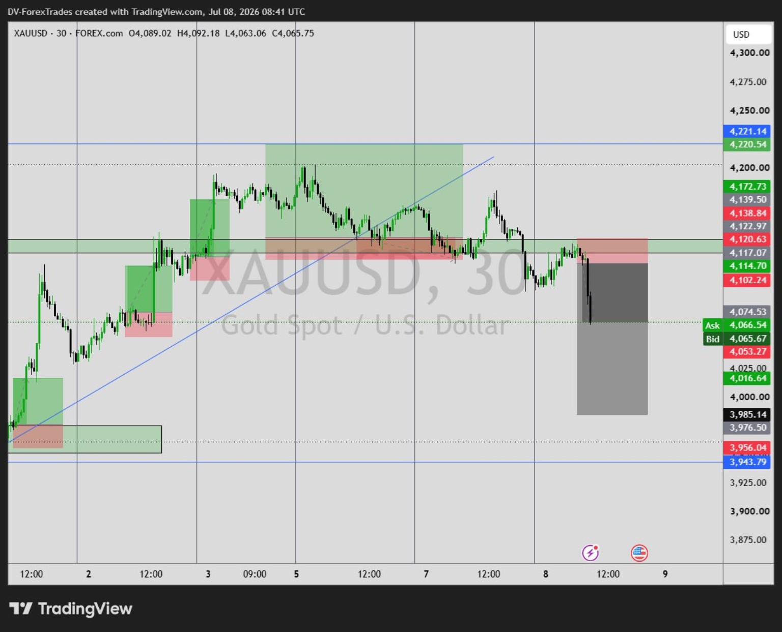 DV FOREX TRADES VIP signal chart example 4